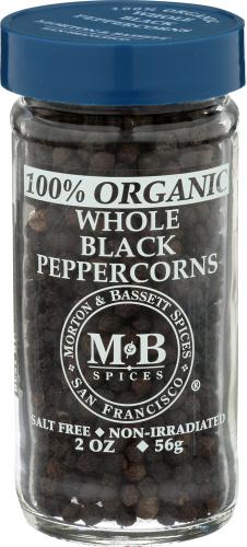 Morton & Bassett Spice Pepr Blk Whole Organic - 2 Oz (3 Units)