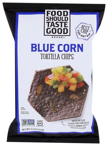 Food Should Taste Good Chip Tortla Blue Corn - 5.5 Oz (12 Units)
