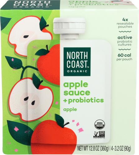 North Coast Apple Sce Pbitic Poch Organic - 12.8 Oz (6 Units)