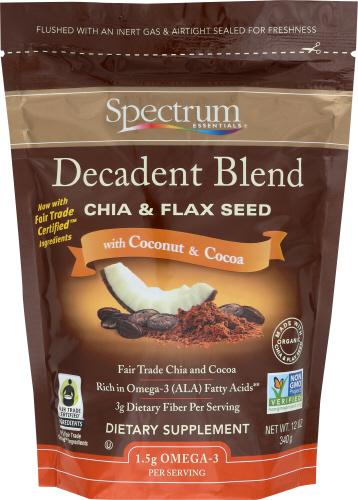 Spectrum Essential Flax Seed Chia Cocoa Cocnt - 12 Oz (3 Units)