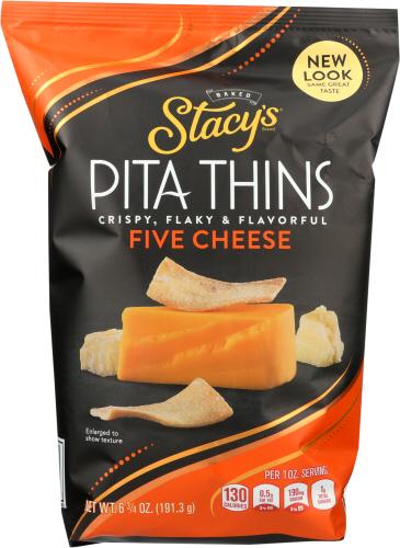 Stacys Pita Chip Pita Thins 5 Cheeses - 6.75 Oz (8 Units)