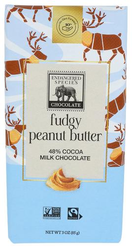 Endangered Species Bar Chocolate Fudg&Pb Caribou - 3 Oz (12 Units)