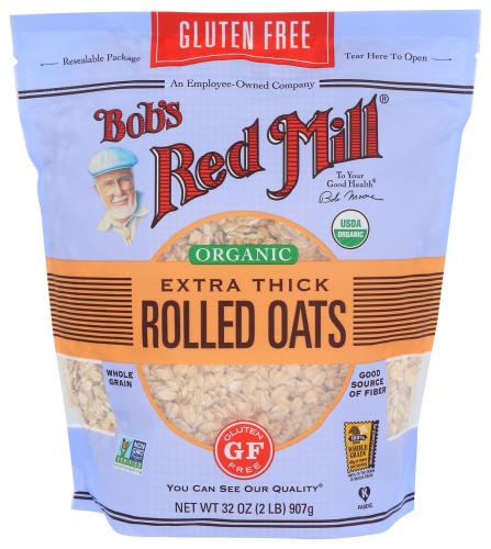 Bobs Red Mill Oats Rolled Thick Organic - 32 Oz (4 Units)