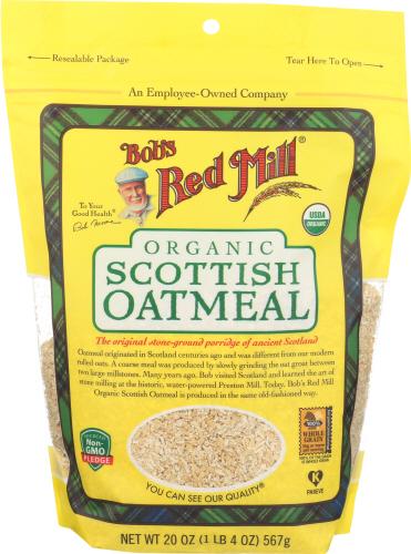 Bobs Red Mill Oatmeal Scottish Organic - 20 Oz (4 Units)