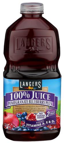 Langers Juice Pomegrante Blubry 100% - 64 Fo (8 Units)