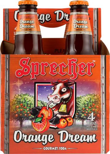 Sprecher Soda Orange Drm 4Pk - 64 Fo (6 Units)