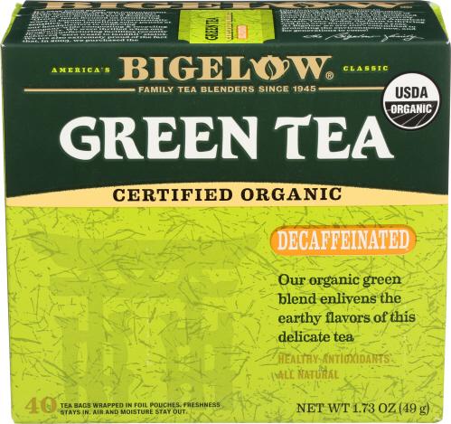 Bigelow Tea Decaf Grn Organic 40Bg - 1.73 Oz (6 Units)