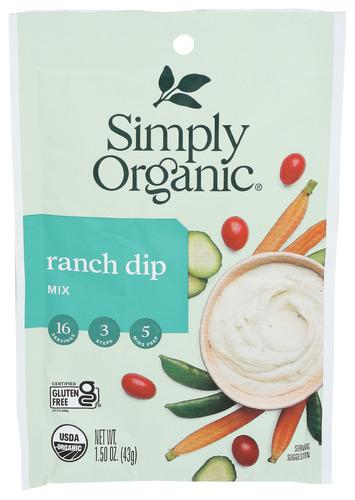 Simply Organic Dip Mix Ranch - 1.5 Oz (12 Units)