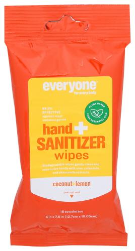 Everyone Wipes Santz Coconut Lemon - 1 Ea (6 Units)