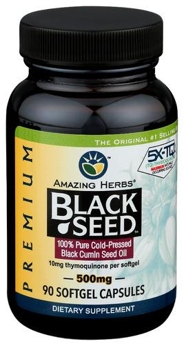 Amazing Herbs Oil Black Seed Prem 500Mg - 90 Cp (1 Units)