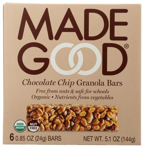 Madegood Bar Granola Chocolate Chip - 5.1 Oz (6 Units)