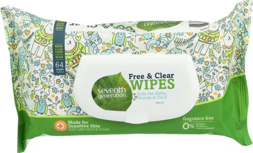 Seventh Generation Wipe Baby Refill - 64 Pc (12 Units)