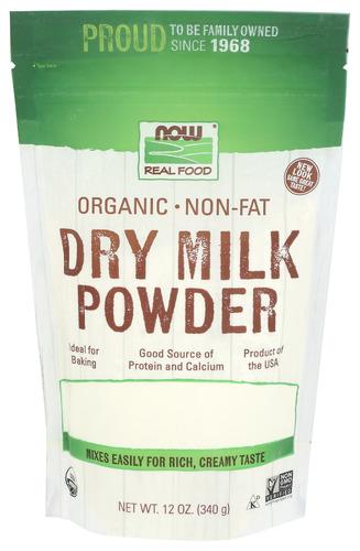 Now Milk Powder Nonfat Organic - 12 Oz (12 Units)