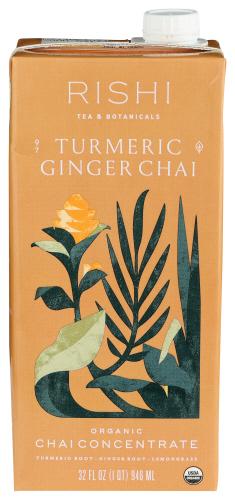 Rishi Tea Bev Turmric Gngr Chai Con - 32 Oz (12 Units)