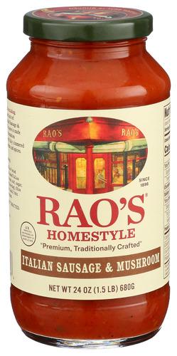 Raos Sauce Ital Ssage Mushrm - 24 Oz (12 Units)