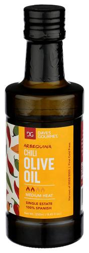 Daves Gourmet Oil Olive Chili Med Heat - 250 Ml (6 Units)