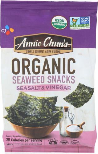Annie Chuns Seaweed Snck Salt N Vingr - 0.35 Oz (12 Units)