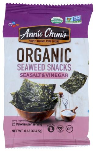 Annie Chuns Seaweed Snck Salt N Vngr M - 0.16 Oz (12 Units)