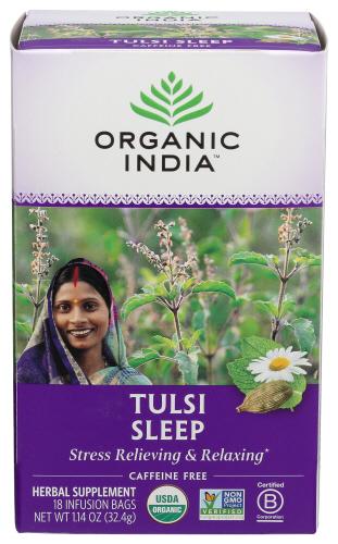 Organic India Tea Tulsi Sleep Wllnss Or - 18 Bg (6 Units)
