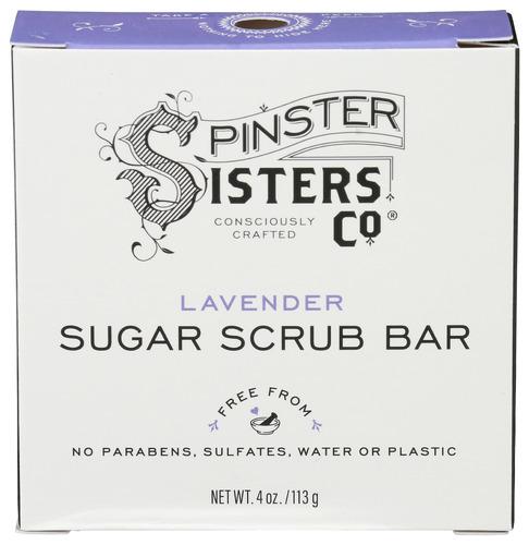 Spinster Sisters Co Bar Sugar Scrub Lavender - 4 Oz (1 Units)