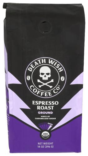 Death Wish Coffee Cofee Grnd Esprs Ros Organic - 14 Oz (6 Units)