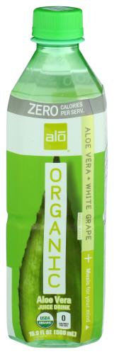 Alo Bev Organic Zero White Grape - 16.9 Fo (12 Units)