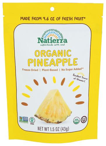 Natierra Pineapple Frz Dried Raw - 1.5 Oz (12 Units)