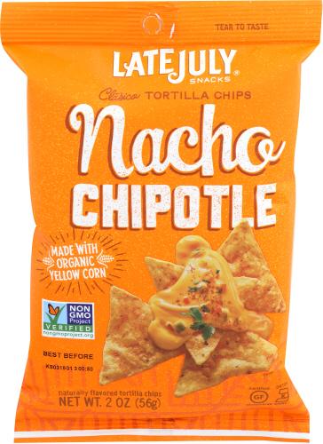 Late July Chip Tortilla Nacho Cheese - 2 Oz (24 Units)
