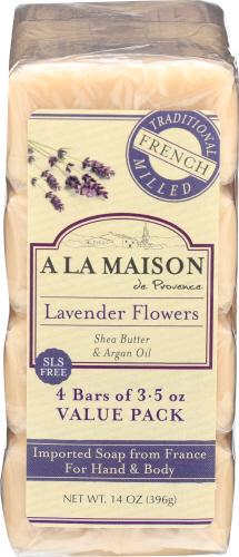 A La Maison Soap Bar 4Pk Lavender Flwrs - 14 Oz (1 Units)