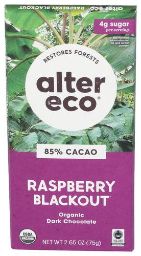 Alter Eco Chocolate Bar 85Cco Rspbr Organic - 2.65 Oz (12 Units)