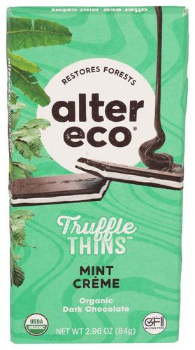 Alter Eco Chocolate Bar Truffle Mint - 2.96 Oz (12 Units)