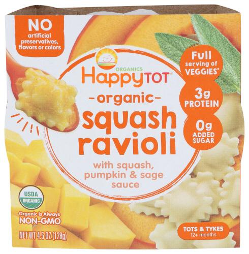 Happy Tot Ravioli Sqush Pmpkn Sage Sauce - 4.5 Oz (8 Units)