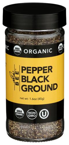 Bee Spices Pepper Blk Grd Organic - 1.6 Oz (6 Units)