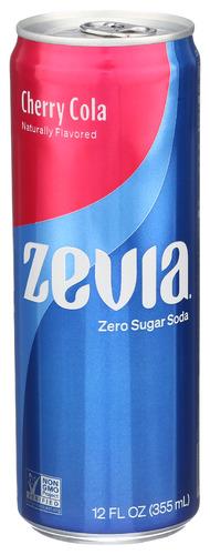 Zevia Soda Zero Cherry Cola - 12 Fo (12 Units)
