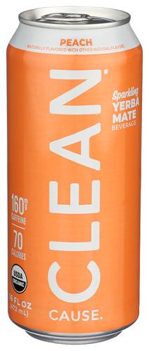 Clean Cause Tea Yrba Mte Sprk Pch Organic - 16 Fo (12 Units)