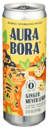 Aura Bora Sprk Wtr Ginger Meyer Lem - 12 Fo (12 Units)