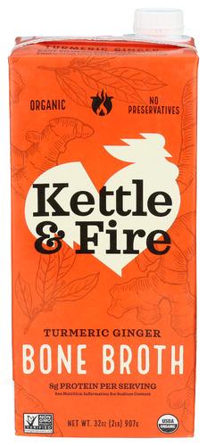 Kettle And Fire Broth Bn Chckn Trmrc Gng - 32 Oz (6 Units)
