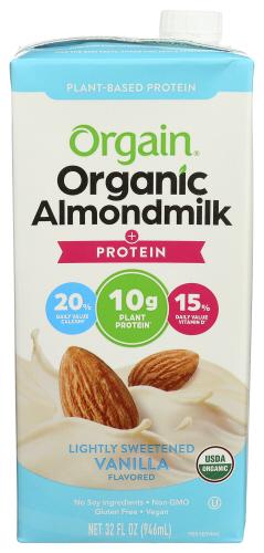 Orgain Milk Almond Organic Vanilla - 32 Fo (6 Units)