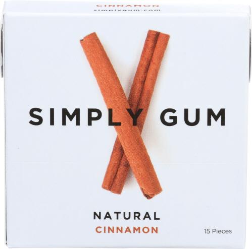 Simplygum Gum Cinnamon Natural - 15 Pc (12 Units)