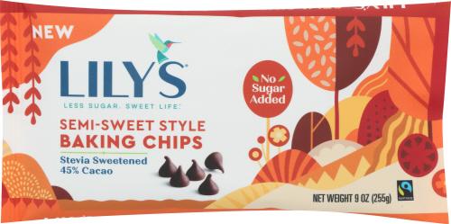 Lilys Sweets Chocolate Bkng Chips Semi-Sweet - 9 Oz (12 Units)