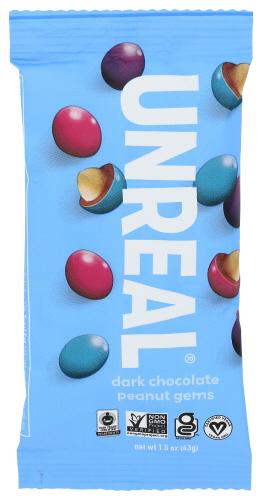 Unreal Chocolate Drk Peanut Gems - 1.5 Oz (12 Units)
