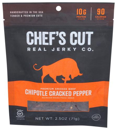 Chefs Cut Jerky Beef Chptle Crckd P - 2.5 Oz (8 Units)