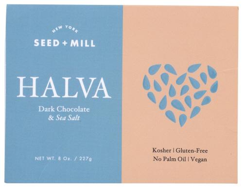Seed & Mill Halva Sea Salt & Drk Chocolate - 8 Oz (12 Units)
