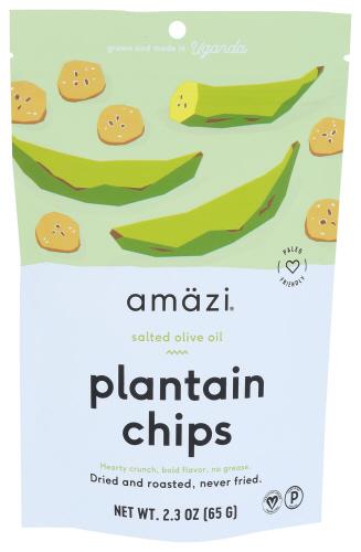Amazi Foods Chips Plntain Olv Oil Salt - 2.3 Oz (6 Units)