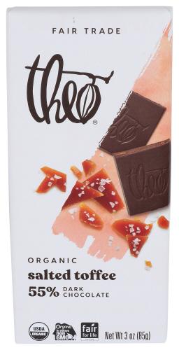 Theo Chocolate Chocolate Bar Dk Sltd Toff Organic - 3 Oz (12 Units)