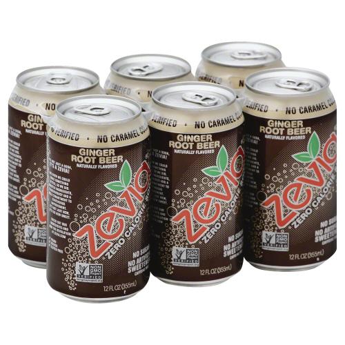 Zevia Soda Rootbr Gngr Ntrl 6Pk - 72 Fo (4 Units)