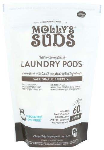 Mollys Suds Laundry Pods Unsc 60Ct - 29.63 Oz