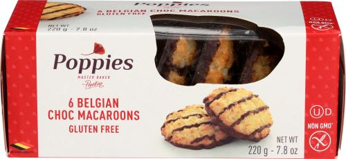 Poppies Cookie Macrn Chocolate Drzl - 7.8 Oz (12 Units)