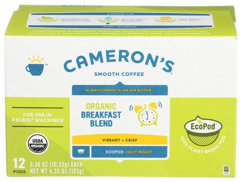 Camerons Coffee Coffee Breakfast Organic 12Pkt - 4.33 Oz (6 Units)