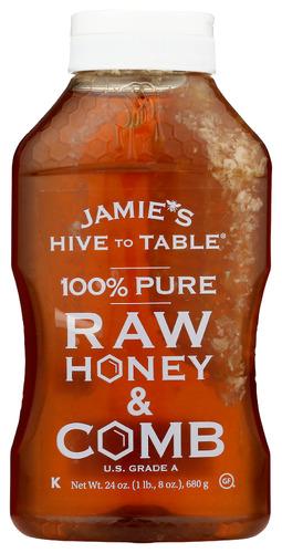 Hive To Table Honey Farms Honey And Comb Raw - 24 Oz (6 Units)